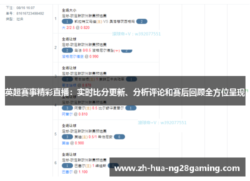 英超赛事精彩直播：实时比分更新、分析评论和赛后回顾全方位呈现