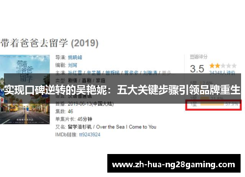 实现口碑逆转的吴艳妮:五大关键步骤引领品牌重生 实现口碑逆转的吴艳妮:五大关键步骤引领品牌重生